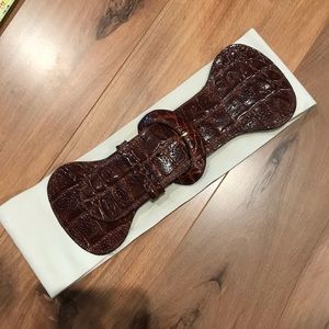 90s VTG michael rose leather belt